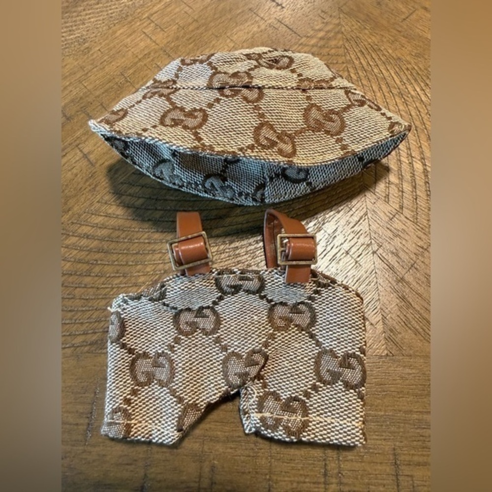 Custom Labubu Designer Inspired Clothing Overalls & Bucket Hat